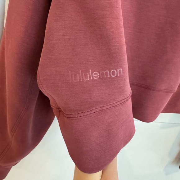 Lululemon Perfectly Oversized Cropped Crew Softstreme Size 8 Mulled Wine - Picture 6 of 6